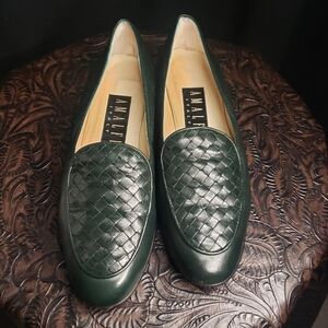 Amalfi Flats / Loafers in Forest Green - Women's size 7.5 B